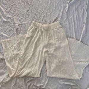 J Lux Label Ivory linen pants Size L